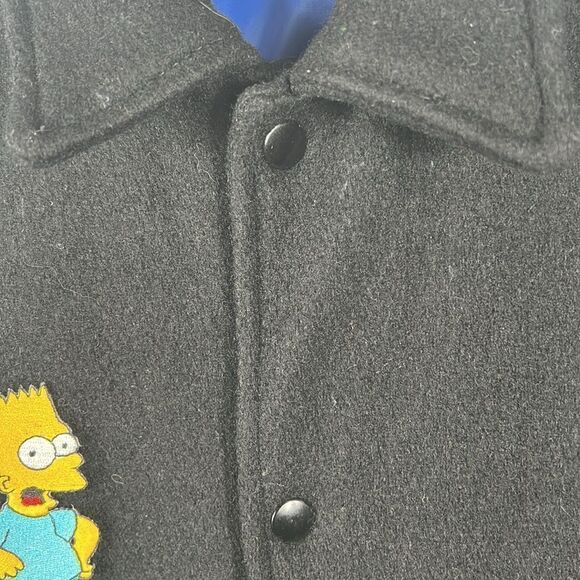 🔥VINTAGE 90's The Simpson's Cast and Crew Wool Varsity Bomber Jacket - RARE!!! - Picture 9 of 10